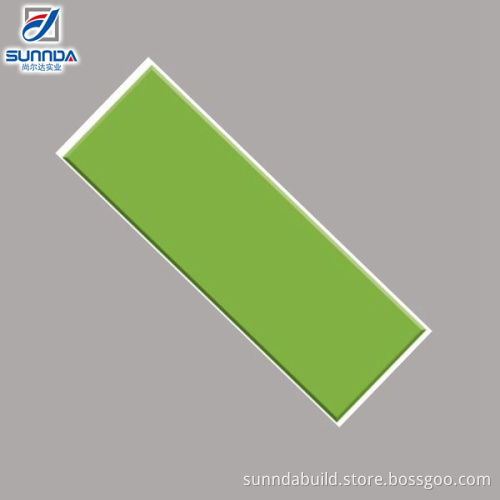 China factory direct selling 10x30cm apple green ceramic kitchen wall tiles with test report sold on Alibaba